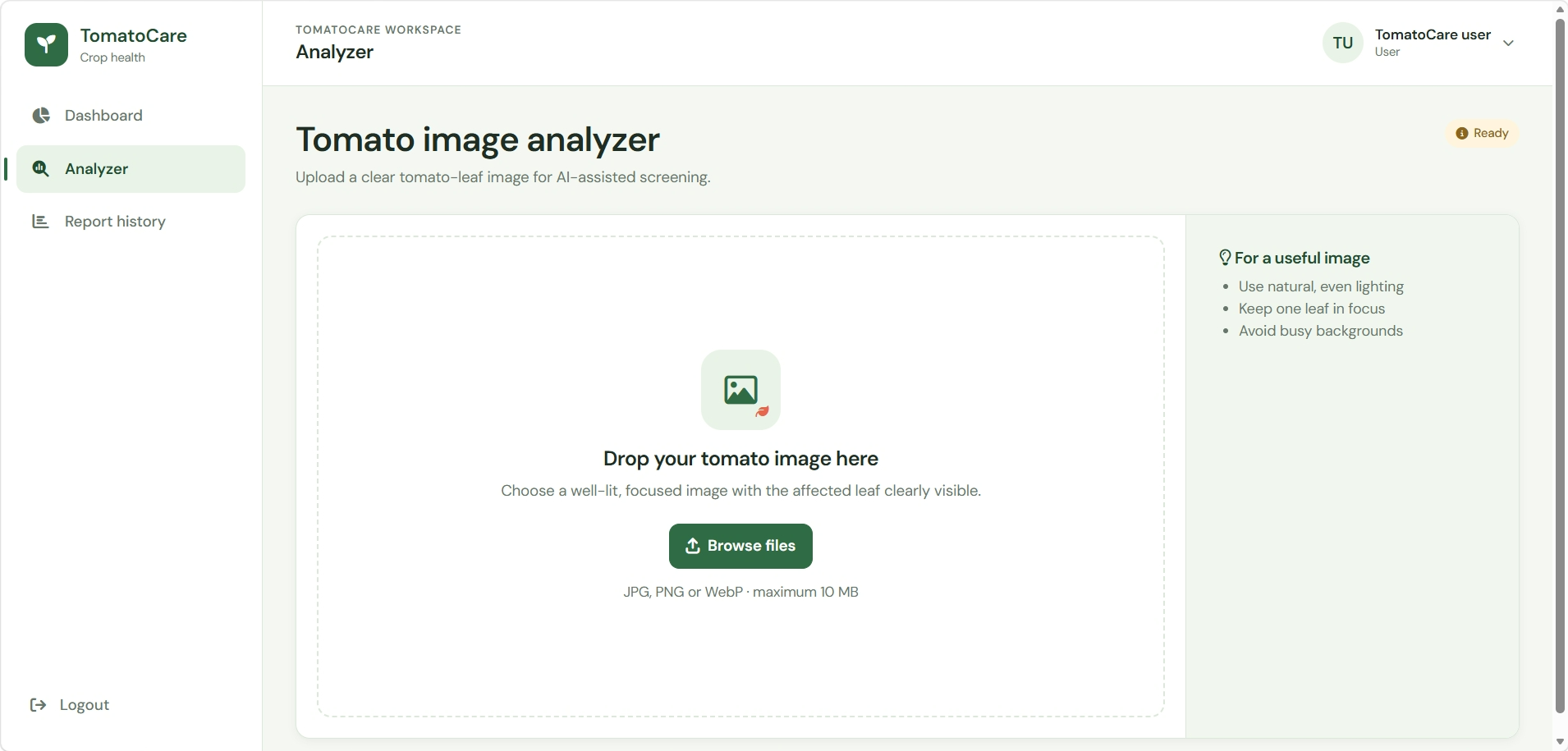 TomatoCare — AI disease analyzer