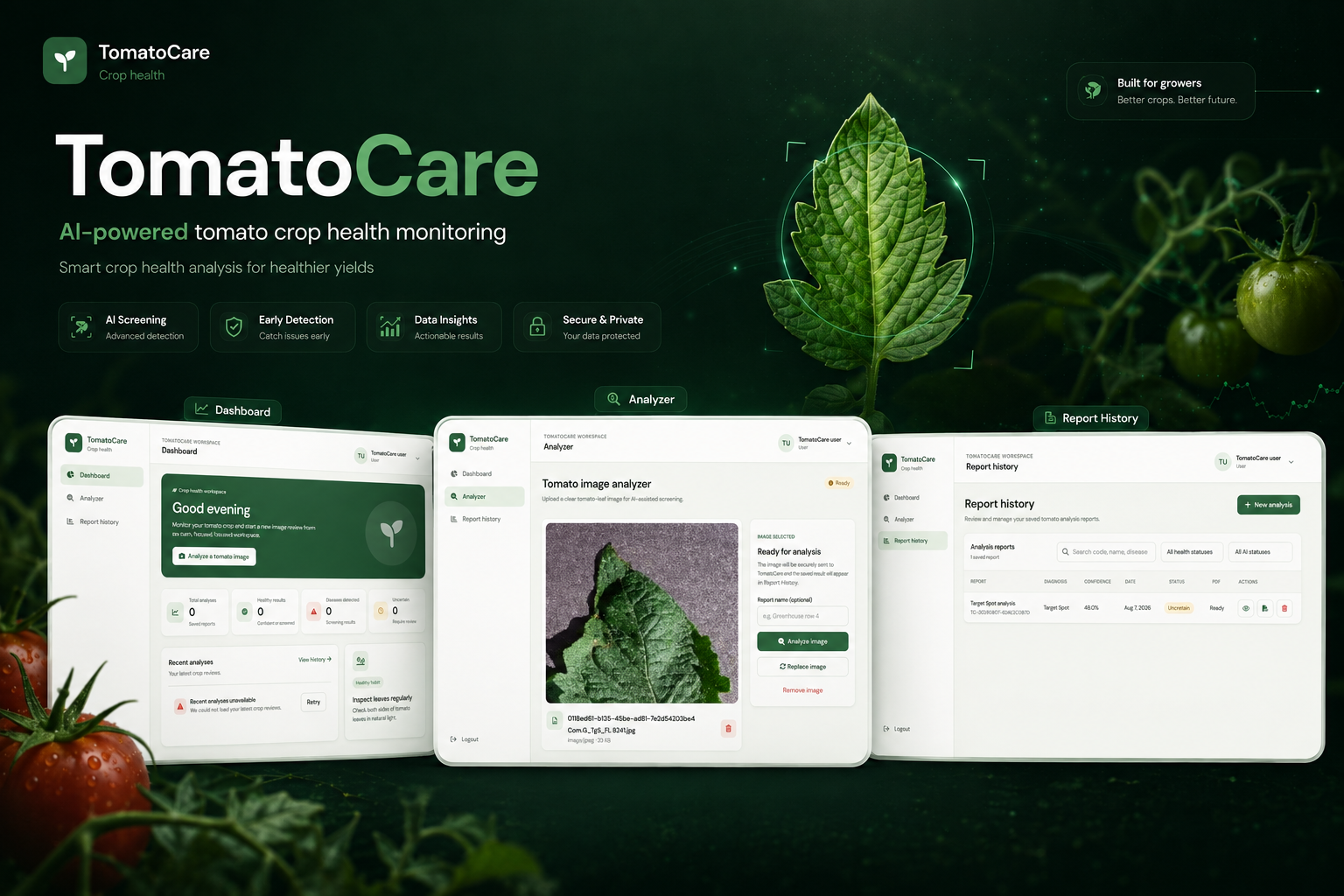 TomatoCare application screenshot